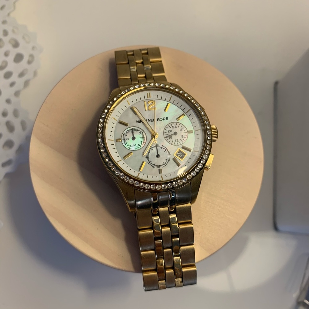 Michael Kors women's gold tone Chronograph Watch